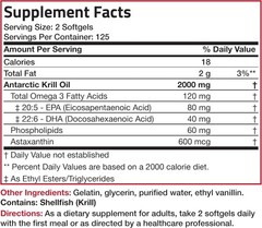 Bronson Antarctic Krill Oil 2000 mg with Omega-3s EPA, 250 Count (Pack of 1)