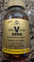 Solgar Formula V 2000 VM 2000 Multivitamin 180 Tab. Exp 7/2028 Pack Of 3