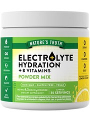 Nature’s Truth Electrolyte Hydration +B Vitamins Powder Mix Lemon – Exp 8/26