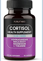FURGGNEO Cortisol Support Supplement 18-in-1 Blend 60 Caps Vegan Non-GMO