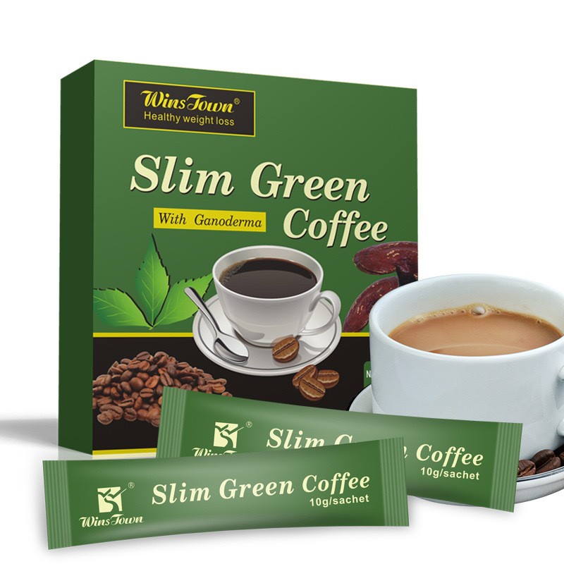 With Ganoderma weight Loss 18/36pcs Green Slim Coffee HOT fat Burner,