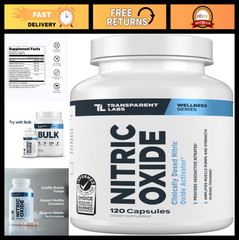 Nitric Oxide Booster for Men & Women – Arginine Nitrate, Betaine, Pine Bark, 120