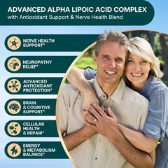 Neuropathy Support Nerve Supplement – Advanced R-Alpha 120 Count (Pack of 1)