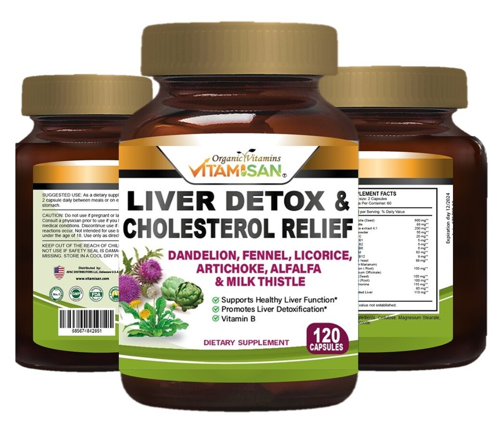 Liver Health Support Supplement Liver Cleanse Detox & Repair 120 capsules health