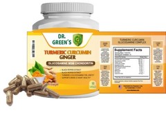 Ginger Turmeric Curcumin Tumeric with Black Pepper 100 caps