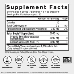 Force Factor Total Beets Drink Mix 7.4 Ounce (Pack of 1), White (Packaging)