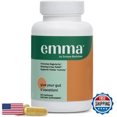 Emma Gut Health Supplement 60 Capsules for Bloating Relief & Leaky Gut++