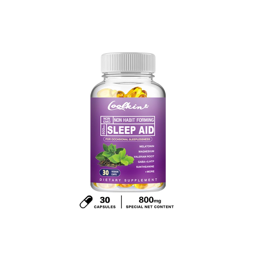Sleep Aid – Melatonin, Lemon Balm, Passionflower,Valerian Root, 5-HTP, Chamomile
