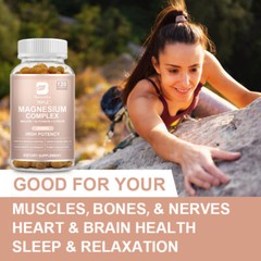 Triple Magnesium Complex Supplement – Mag Glycinate,Citrate,Malate,Stress Relief