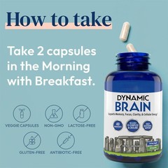 Dynamic Brain Supplement – Focus, 60 Capsules, Memory & Clarity Support
