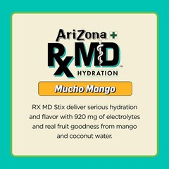 Arizona Rx MD Hydration – Mucho Mango Mix 0.45 Ounce (Pack of 6), Orange