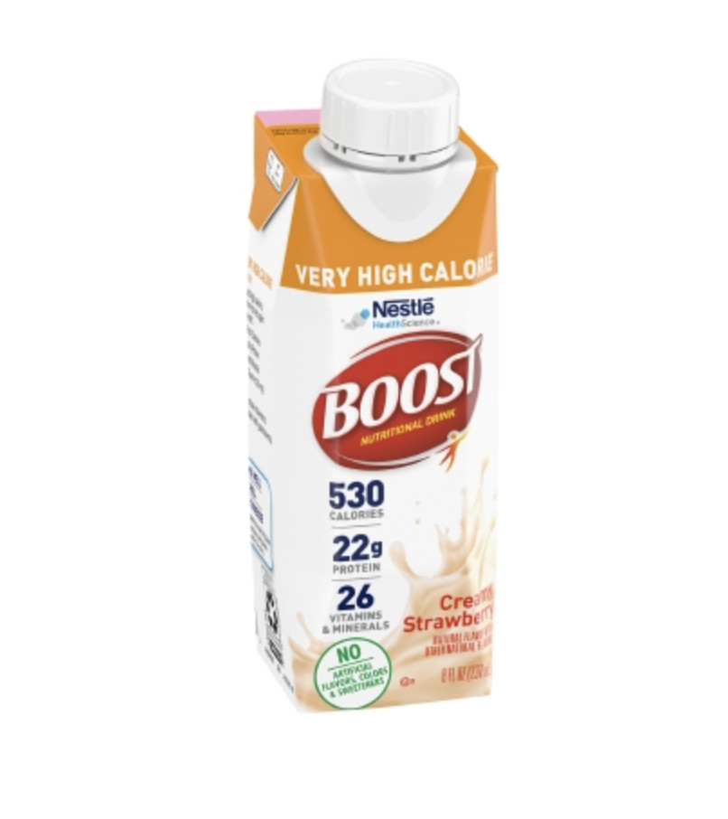 Nestlé Boost Very High Calorie VHC Strawberry 8 oz -Case of 24