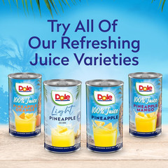 Dole 100% Pineapple Mango Juice, No Added Sugar, 8.0 Oz Pack of 24
