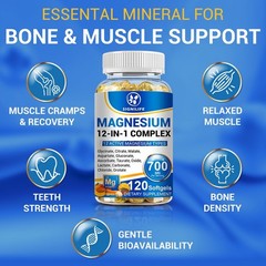 Magnesium 12 in 1 Complex 700mg – Glycinate Citrate Malate Taurate Daily Support