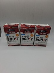 3x FE-VITE Brain Boost IRON Drops 50ML. EA. INFANTS EXP:08/2026