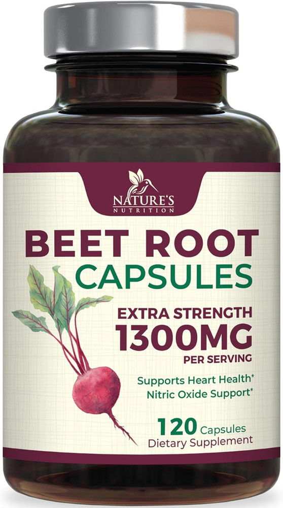 Beet Root Capsules 1300Mg – Extra Strength Red Beetroot Powder Supplement – Supp