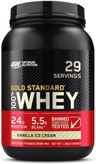 Optimum Nutrition Gold Standard 100% Whey Protein Powder – Vanilla Ice Cream…