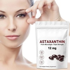 12mg Astaxanthin Antioxidant 120 Softgels Fresh Microalgae Eye Joint Skin Health