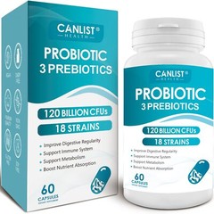 100 Billion Probiotics CFU Potency Gut Health Women Men 60 Capsules