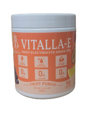 VITALLA-E Electrolyte Powder Drink Mix – 10.16 oz – Fruit Punch, 90 Servings