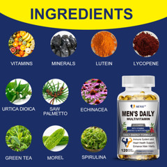 Men Daily Multivitamin Capsule Complex Energy Boost Prostate Health Function Cap