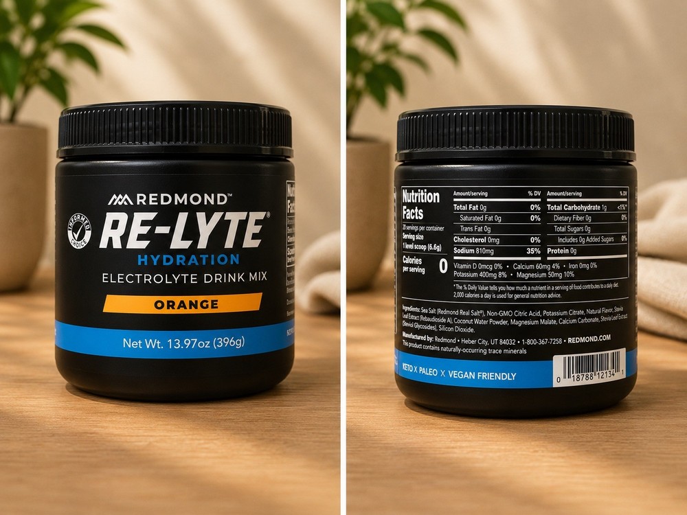 REDMOND Re-Lyte Hydration Electrolyte Mix Orange Large Size 60 Servings 🔥
