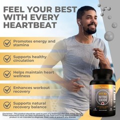 Vital Nitric Oxide Supplements for Men – Workout Booster Supplement for Men – Ni