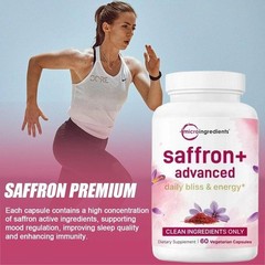 Micro Ingredients Saffron+ Advanced Supplements 60 Veggie Capsules 10-in-1 NEW