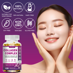 MENXI Multi Collagen Pills 2000mg – 120 Capsules – Hair, Skin, Nails, Bones