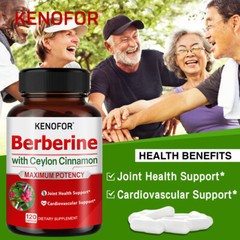 Berberine Capsules Support Immune Function Health Antioxidants 30-120 Pills