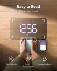 Smart Body Weight Scale with BMI, Body Fat, Muscle Mass, Bluetooth, 400lb Capaci