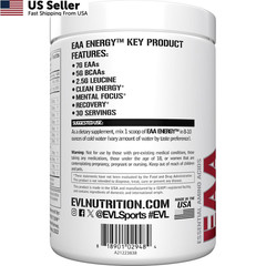 EAAs Amino Acids Powder – Energizing EAA 11.1 Ounce (Pack of 1), Multicolor