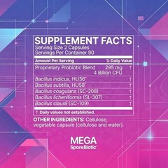 Microbiome Labs MEGA SporeBiotic – 60 Capsules – Probiotic Exp 08/26