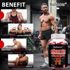 Creatine Monohydrate Gummies Increase Strength Muscle Endurance Energy 60 US