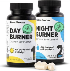 ColonBroom Day & Night Burner Weight Loss Vegan Supplements 120 Caps 1 Month