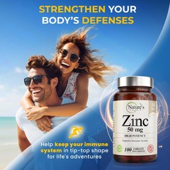 Zinc 50mg [High Potency] Supplement – Immune Support 100 Count (Pack of 1)