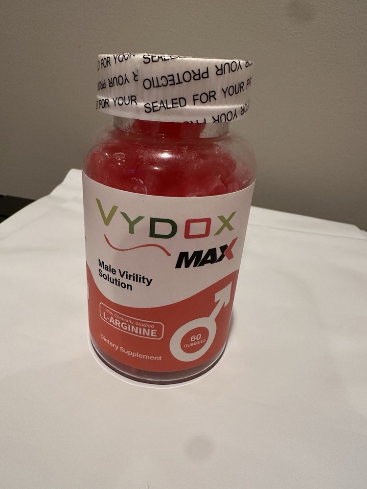 Vydox max Male Virility Solution With L-Arginine 60 Gummies 215mg Exp 04/2027