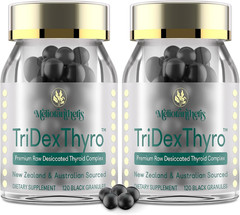 Thyroid Supplement – TriDexThyro™ Raw Desiccated Thyroid Complex 375 mg with Bov