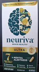 Neuriva Brain Health Ultra Mental Alertness 60 Caps Exp: 01/2027