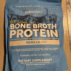 Bone Broth Protein Powder Vanilla Flavor Grass Fed Collagen Drink Mix
