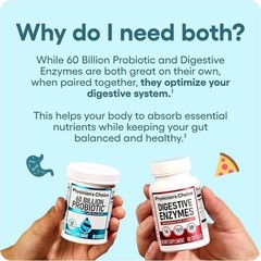 Choice 60 Digestive Probiotic & Billion Enzymes Digestive Health HOT Physician’s
