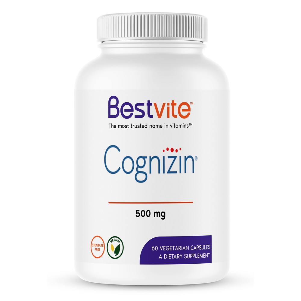 Bestvite Cognizin Citicoline 500mg (60 Vegetarian Capsules)-Clinically Studied