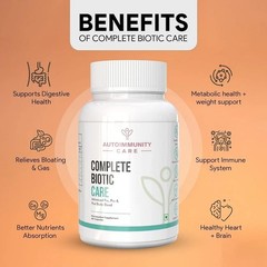 Autoimmunity care Complete Biotic | 3-in1 Prebiotic Probiotic & Postbiotic 60Cap