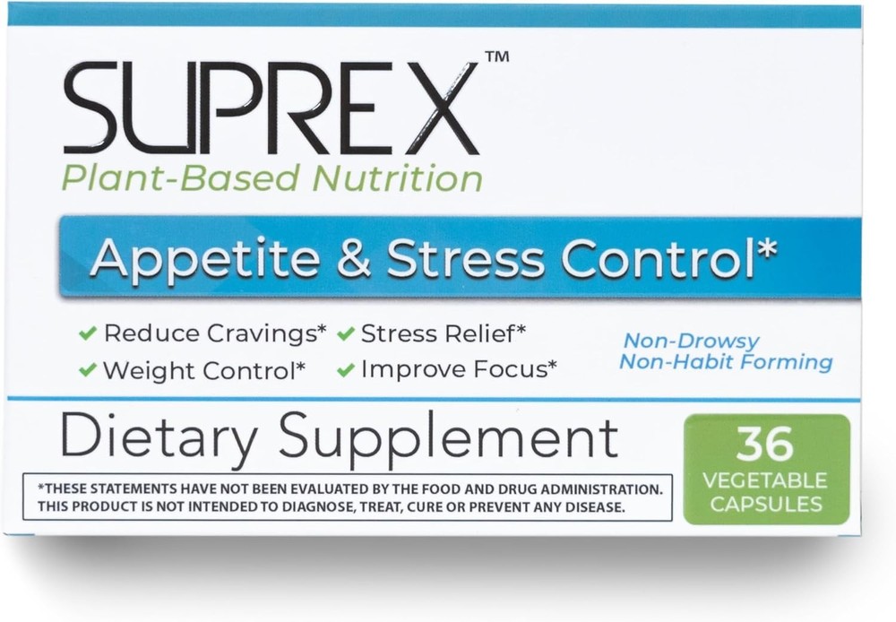 suprex Appetite & Stress Control – Plant-Based with 5-HTP, Ashwagandha, GABA