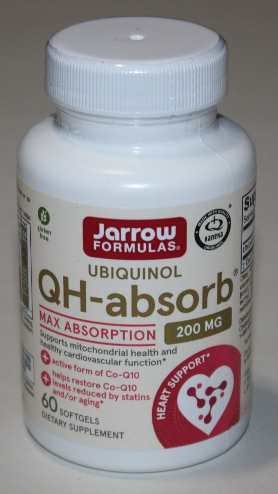 Jarrow Formulas Ubiquinol QH-absorb, 200 MG, 60 SOFTGELS Exp 01/27 NEW