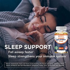 Melatonin 20mg – with L-Theanine – Relieve Stress, Sleep Aid, Extend Sleep Time