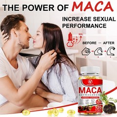 1-3 Packs Peruvian Maca Root Extract Capsules for Men & Women 120 Capsules