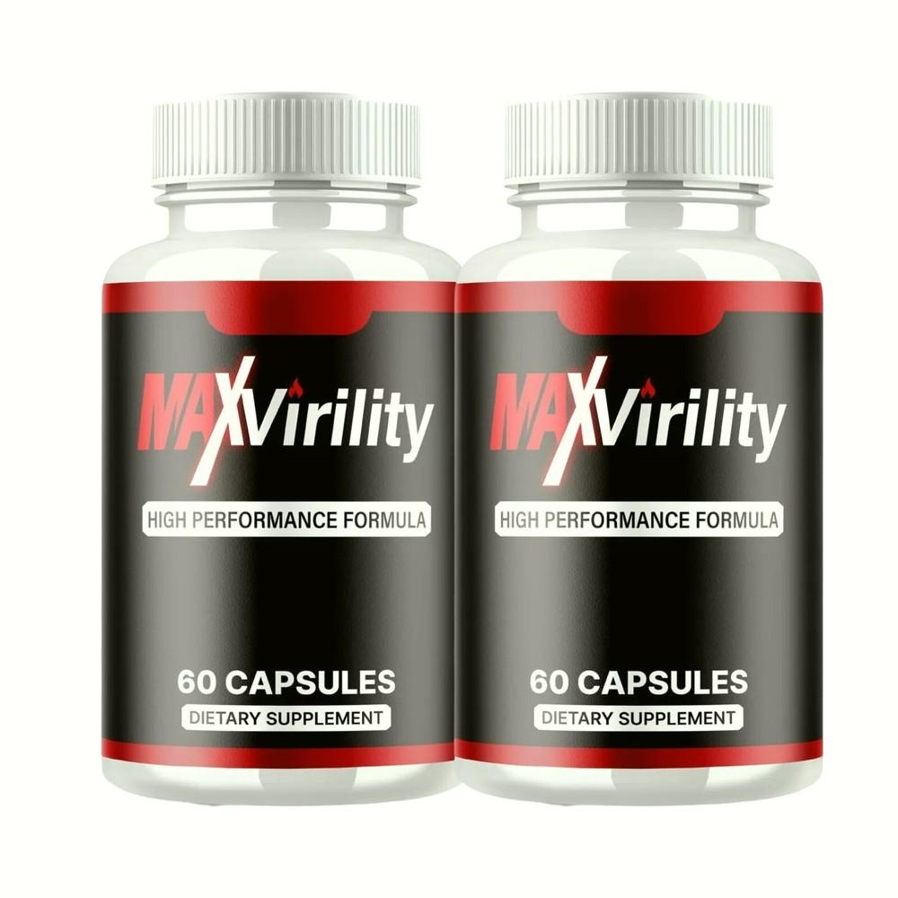 2-Pack Max Virility Male Health Support to Boost Stamina & Energy – 120 Capsules