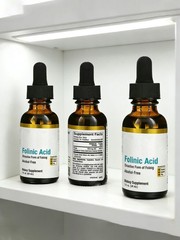 3 Pack Folinic Acid Supplement 3-Pack 1 Fl Oz (30ML) Alcohol-Free Health Adults