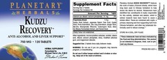 Kudzu Recovery 750mg – Anti-Alcohol, Liver Support Supplement – 120 Tablets